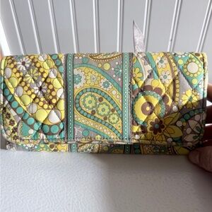 Vera Bradley Yellow Paisley Quilted Wallet